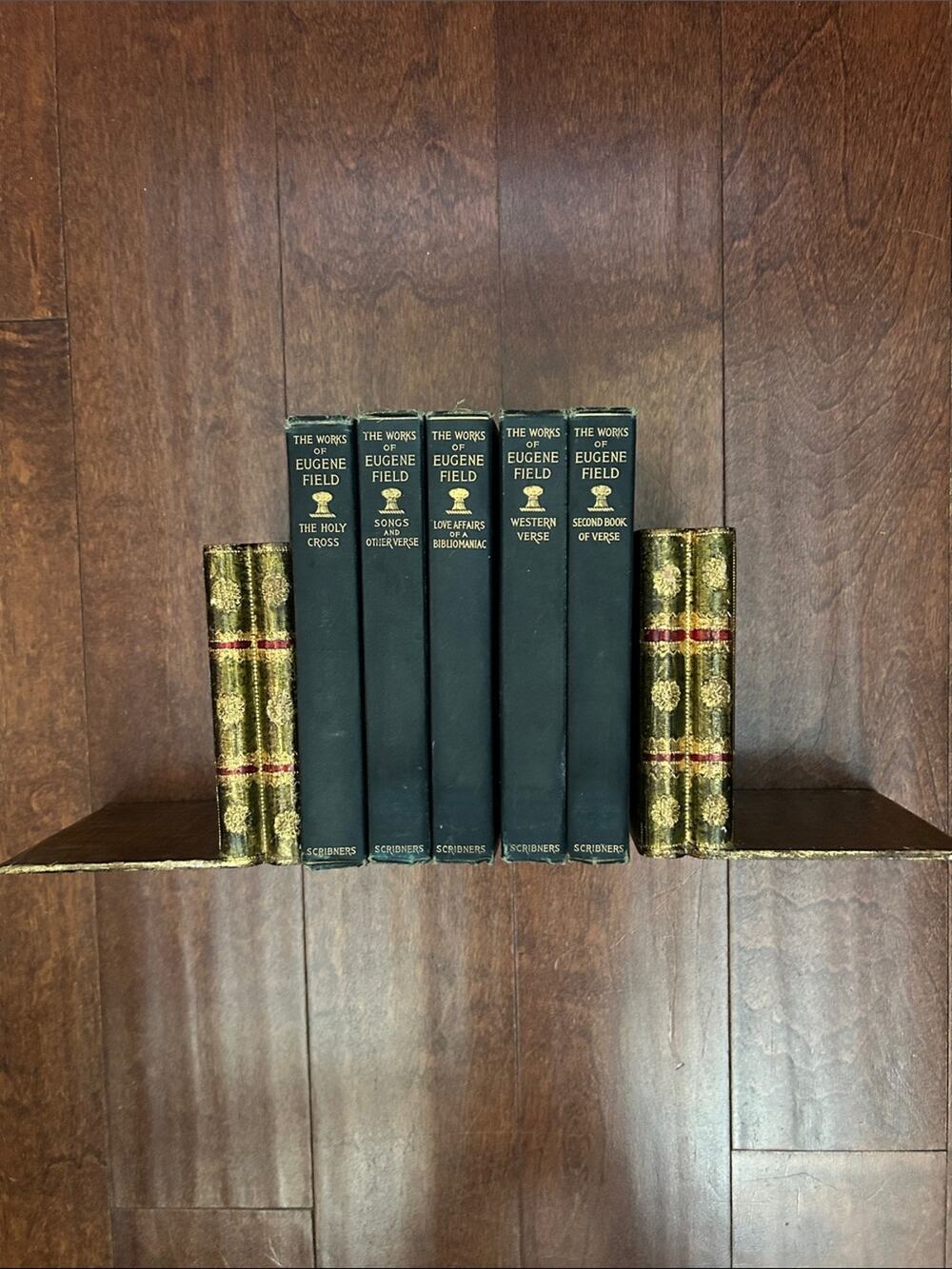 Vintage Italian Florentine Giltwood Bookends, Made in Italy, MCM, Set of Two